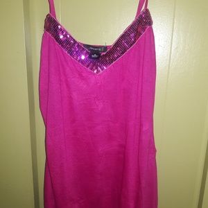 Pink sleeveless shirt